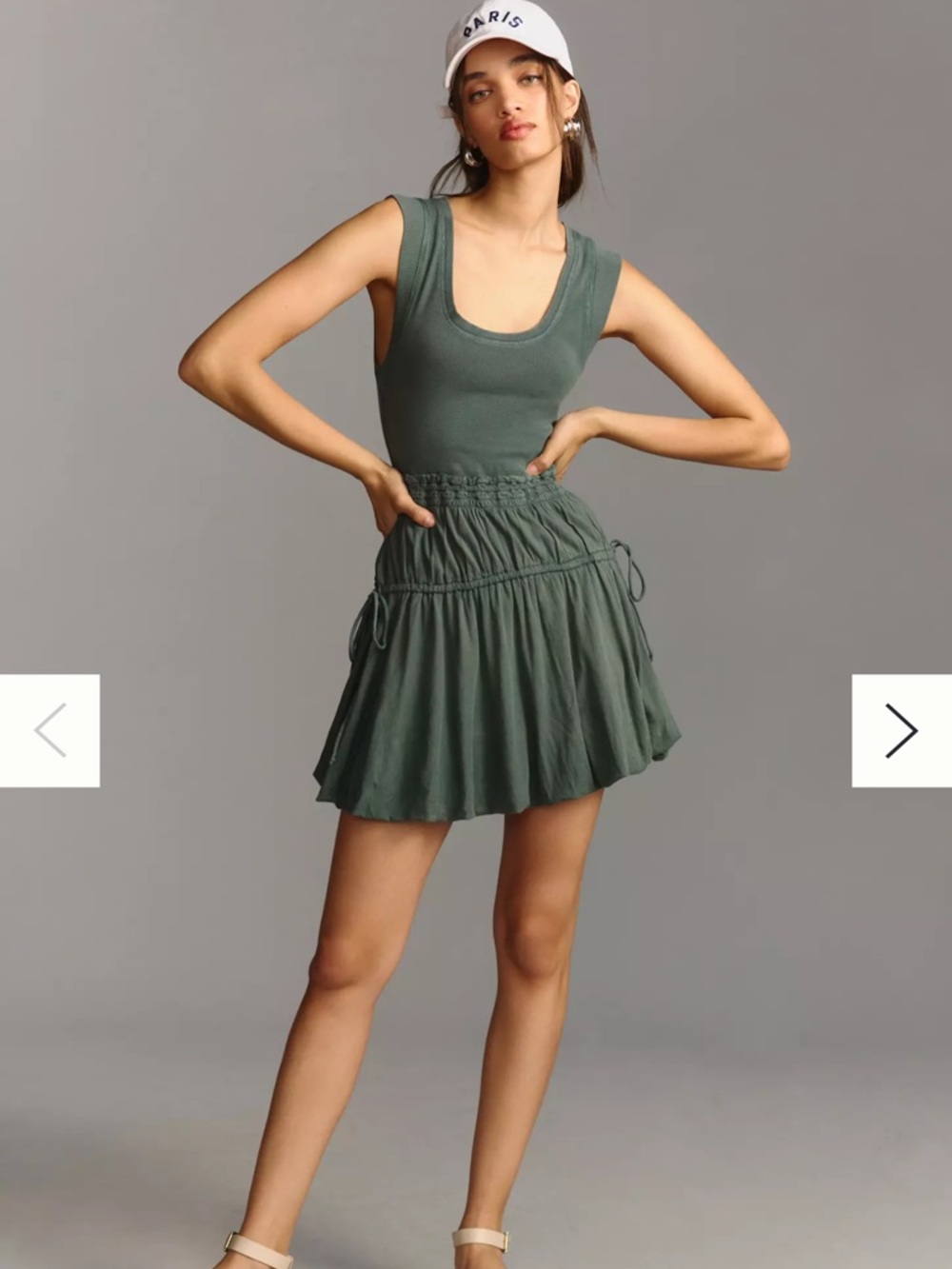 Anthropologie Olive Green Midi Dress